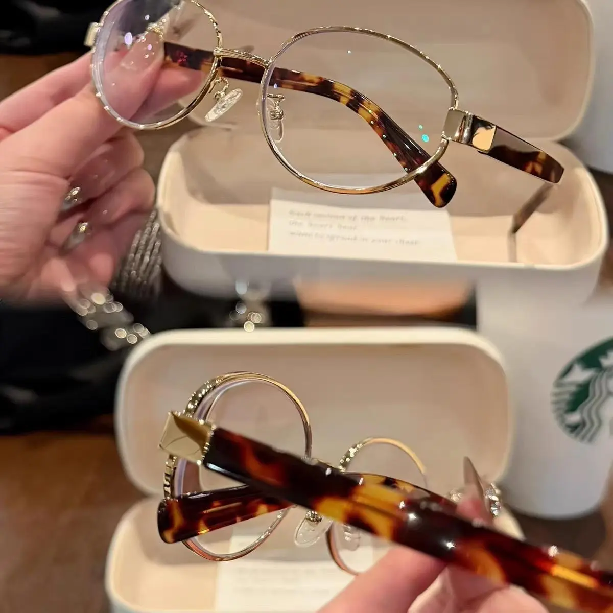 Round Blue Light Glasses for Women, Vintage Gold Metal Eyeglasses with Tortoise Temples, Lightweight Computer Glasses, Clear Lens Optical Frames for Office, Reading, Old Money Style,daily screen use wear campingessentials, backtoschool