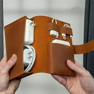 Travel Electronic Storage Bag, Multi-Compartment Cable Organizer, Portable Power Bank and Small Accessories Holder, Essential Travel Accessory, Easy To Carry, Travel Organization Pouch