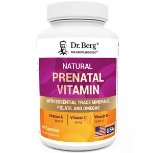 Natural Prenatal Vitamin with Folate and Omegas - 60 Capsules