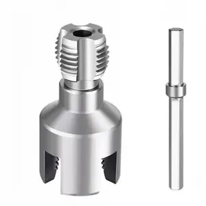 2-in-1 PVC Pipe Threader Set with Integrated Internal & External Threading, 1/2'' Die, Drill Compatible, Dual-Function Pipe Threading Tool for Home Repair & DIY Plumbing, Ideal for Craftsmen & DIY Enthusiasts, DIY Tools, Pipe Threader Kit