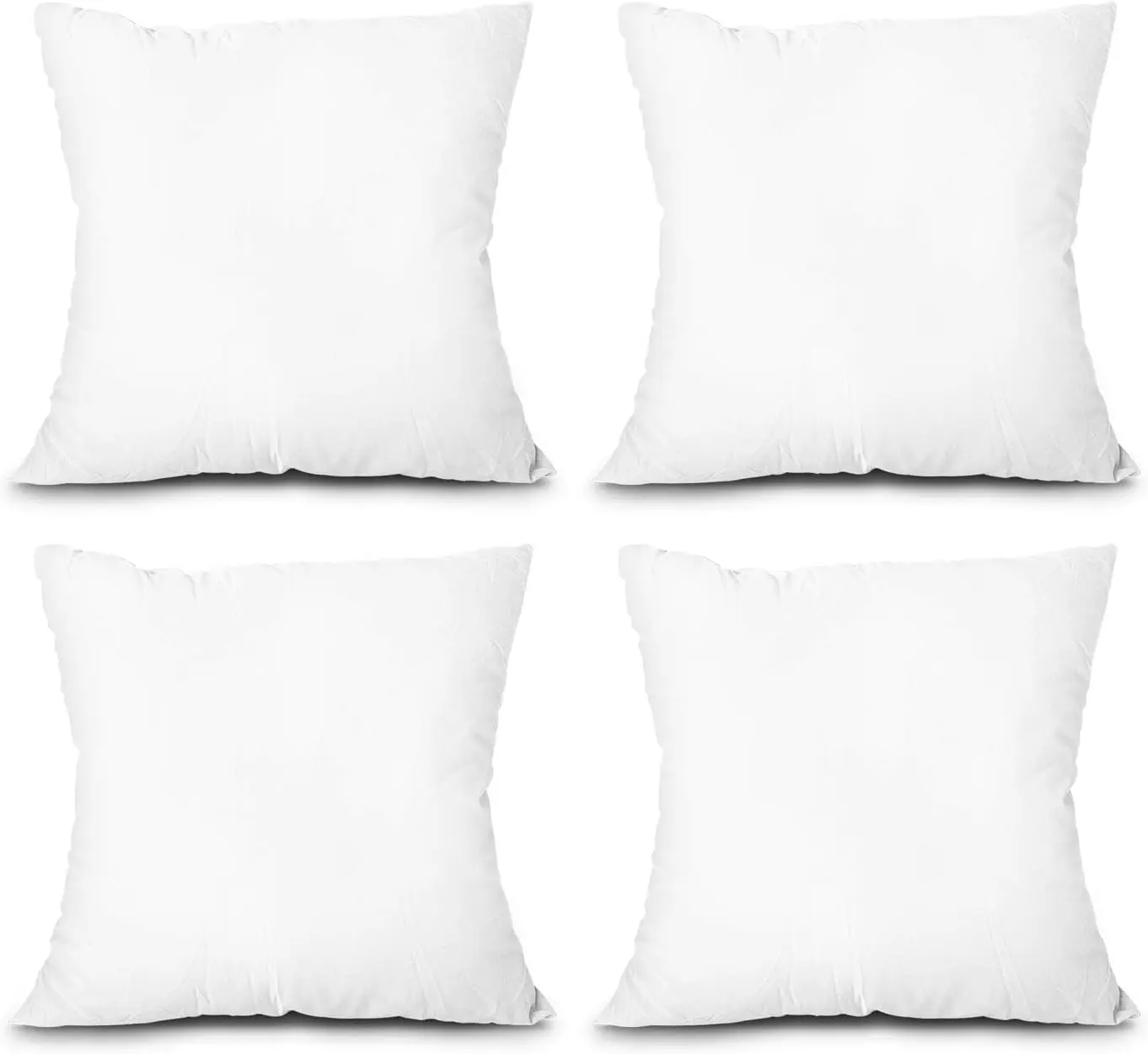 Leevod Throw Pillow Inserts, Set of 2/4 Lightweight Down Alternative Polyester Pillow, Couch Cushion, Sham Stuffer OEKO-Tex Certified, Machine Washable