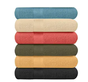 Linen Terry Bath Towel Set 100% Cotton Multicolor 6 Pcs Pack