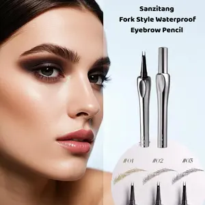 Sanzitang Fork Style Eyebrow Pencil – Waterproof, Long-Lasting, Smudge-Proof for Eyebrows, Eyeliner, Lash Lines & Hairlines