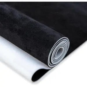 Suede Auto Headliner Fabric 98" L x 60" W with  Backing - Black Interior Replacement Material for //SUV/RV Roof, Tube Packaging -  Repair/DIY Headliner Material