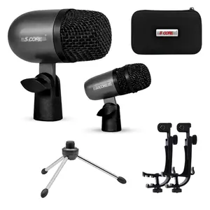 5 Core Conga Mic Snare Tom Microphone Drum Kit Condenser XLR Instrument Mics