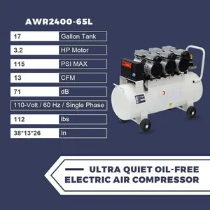 24''Rim 1.5HP Tire Changer w/Assist Arms, 24'' Rim Tire Balancer Combo, 3HP Oil-Free Air Compressor