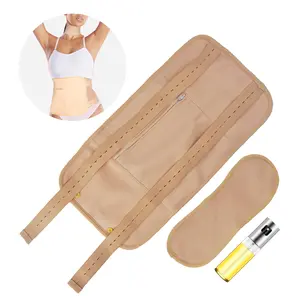 Organic Cotton Castor Oil Pack Kit for Abdomen & Neck | Reusable, Adjustable Strap | Includes a Container with Spray Function (Does not Contain Oil)