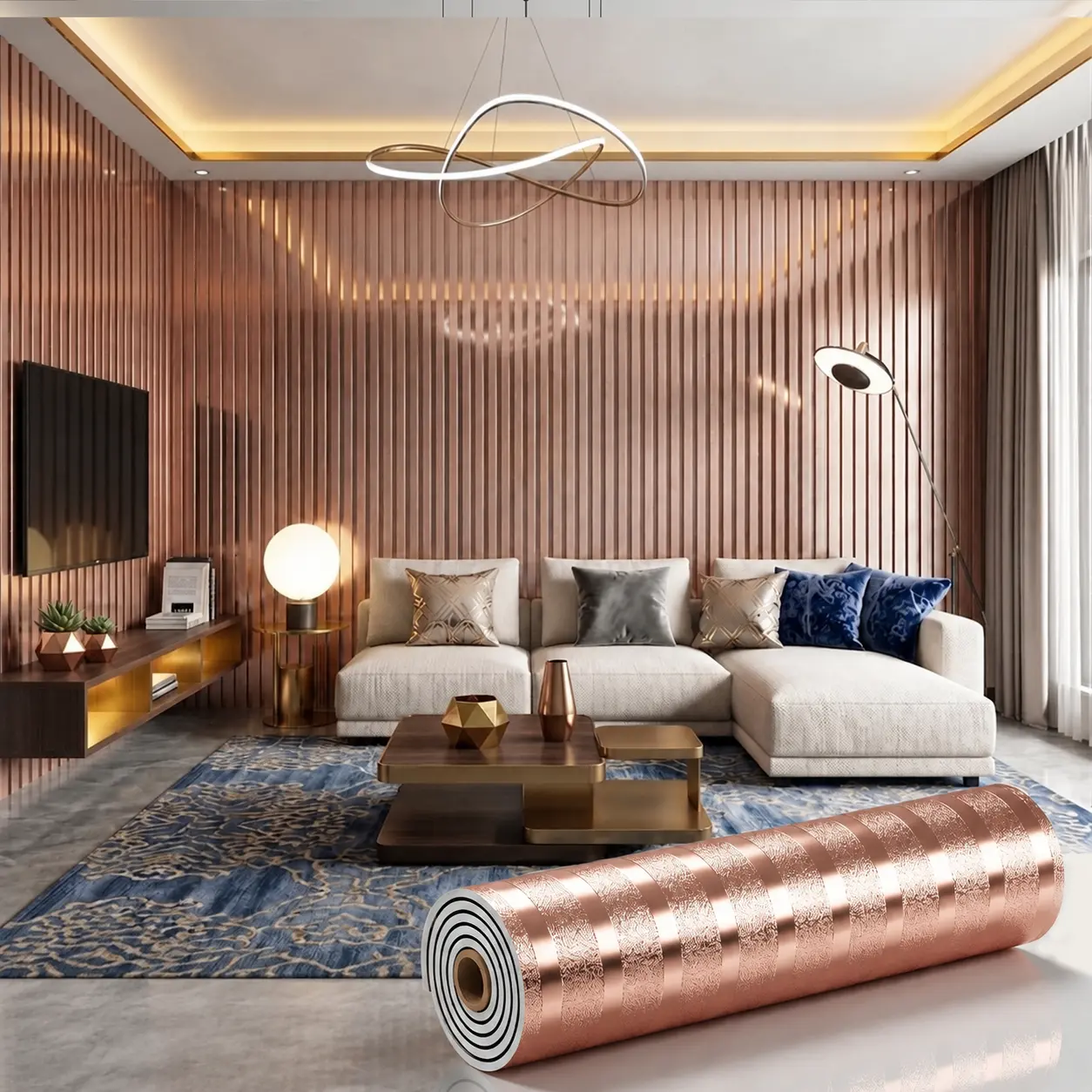 Embossed Metallic 3D Mosaic Wallpaper, Self-Adhesive Peel-and-Stick PVC Wall Tile, DIY Cuttable & Removable, Durable, Waterproof, Scratch-Resistant and Easy to Clean, Ideal for Bathrooms, Living Rooms, TV Walls, Sofa Walls and Kitchen Backsplashes.