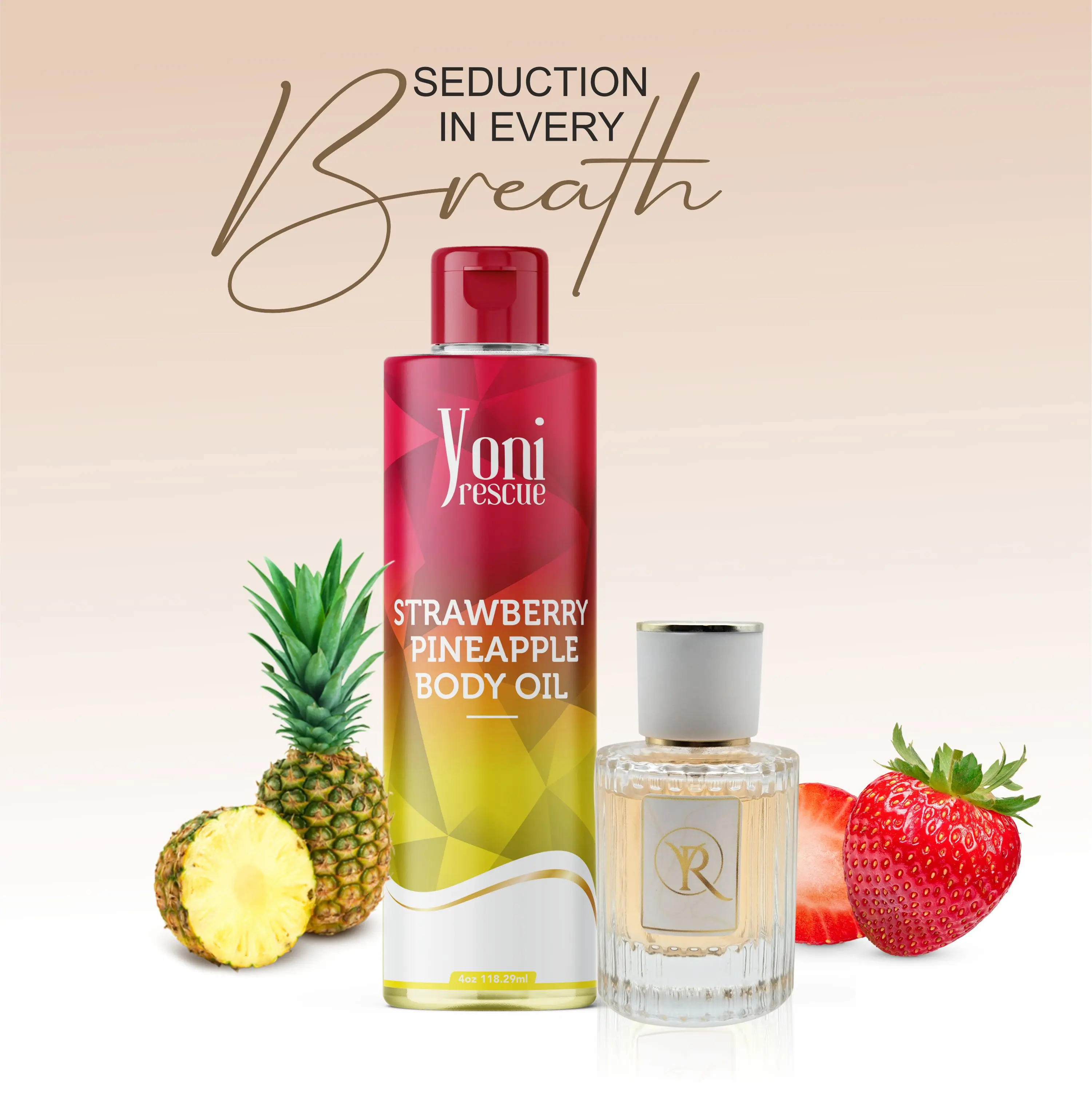 Strawberry Pineapple 2 pc set - Body Oil + Eu De Parfum loud  perfume
