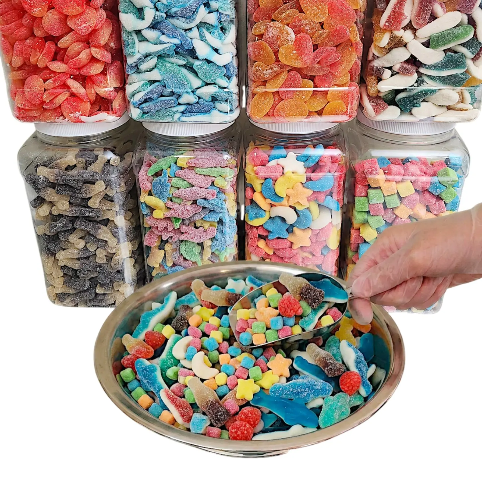 Build Your Own Crazy Forms Sour Gummy Mix - Novelty Candy | Sneakers, Bottles, Hearts (Your Selection) Sweet Snack Bonbon Chewy Fruit
