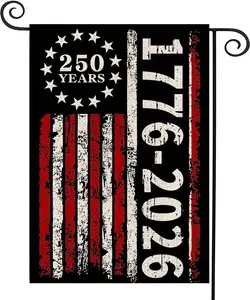 250 Anniversary Usa Garden Flags for Outside, 250 Anniversary USA Flag 1776-2026 250 Year American Flag Patriotic 4th of July Decorations Yard Sign Double-Sided Waterproof Flag 12x18 Inch