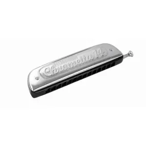 Hohner Chrometta 14 Chromatic Harmonica - Key of C, Silver (257-C)