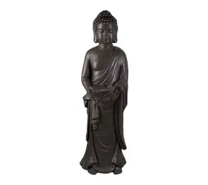 Northlight 19.5" Standing Buddha with Lotus Garden Statue
