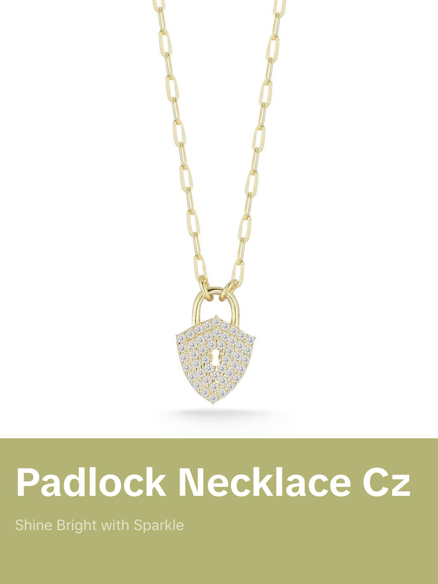 Shield Padlock Necklace