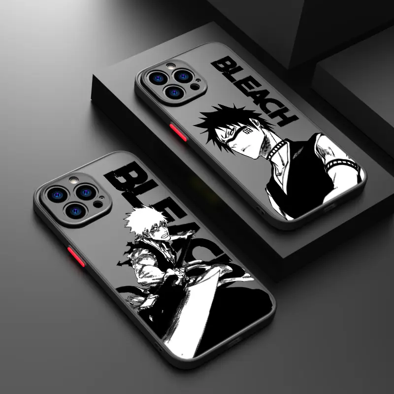 Bleach Anime Ichigo For iPhone 17 16 15 14 13 12 11 XS X Pro Max Plus TPU Frosted Translucent Phone Case