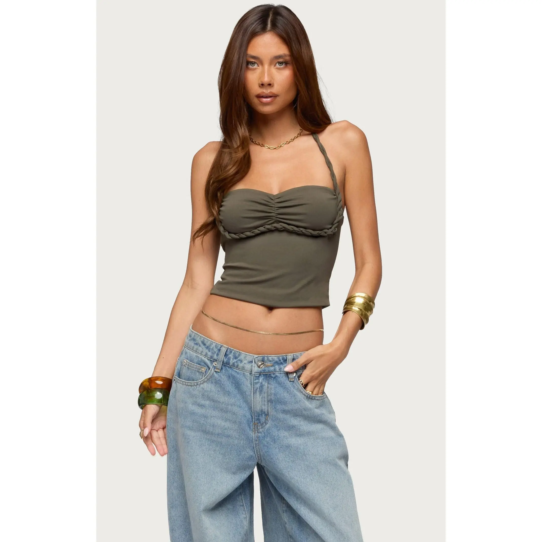 Edikted Women's Sherri Braided Halter Top