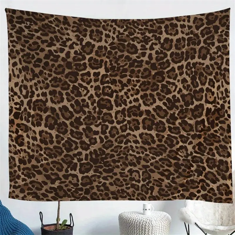 Leopard Print Tapestry - Cheetah Pattern Panels Animal Skin Wall Hanging, African Safari Vintage Indoor Home Decor, Machine Washable Tapestry Room Decor, Tapestry Wall Mural, Animals