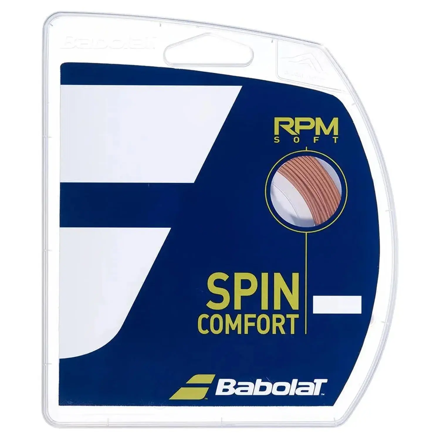 Soft Feel Tennis String - High-Strength Polyamide Solid Core for Durability, 16G/17G Gauge, 40 ft Length, Radiant Sunset Color, Comfort-Enhanced for Tennis Play