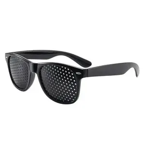 Unisex Pinhole Glasses Anti-Myopia Astigmatism Vision Improvement Strabismus Correction Fatigue Glasses Black Frame Perfect Gift
