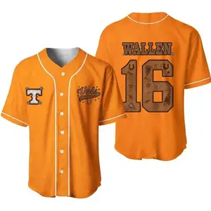 Country Music Baseball Jersey, Wallen Vol 98 Jersey, World Tour 2026 Concert Jersey, Unisex Baseball Jersey Top, Sport Fan Style, Casual Streetwear