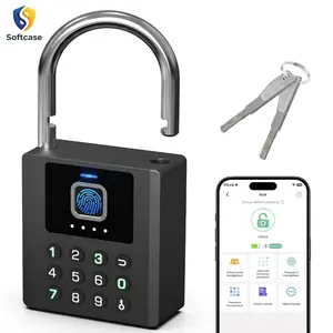 Premium Alloy Steel Smart Padlock - Keyless Entry Solutions, App & Phone Remote Control Smart Door Locks, Waterproof Biometric Digital Keypad Lock with Key/Fingerprint/Code for Outdoor Fence, Storage Shed, Father’s Day Gift, Pool, Heavy-Duty Security
