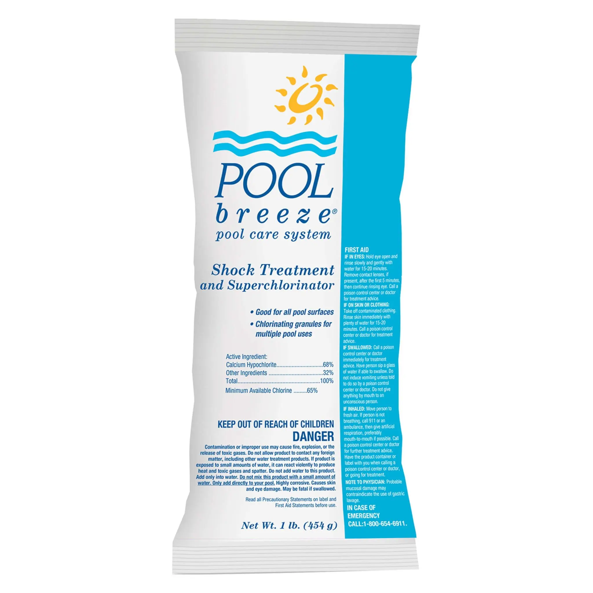 Pool Breeze 68 Cal Hypo Granular Chlorine Shock, 1 lb Bag Pool Breeze 68 Cal Hypo Granular Chlorine Shock, 1 lb Bag