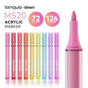 Acrylic Markers Set 72-126 Colors, Soft Nylon Tip, Line Width 0.7-5mm, Rich Colors, High Coverage, Ideal for DIY and Art Creation