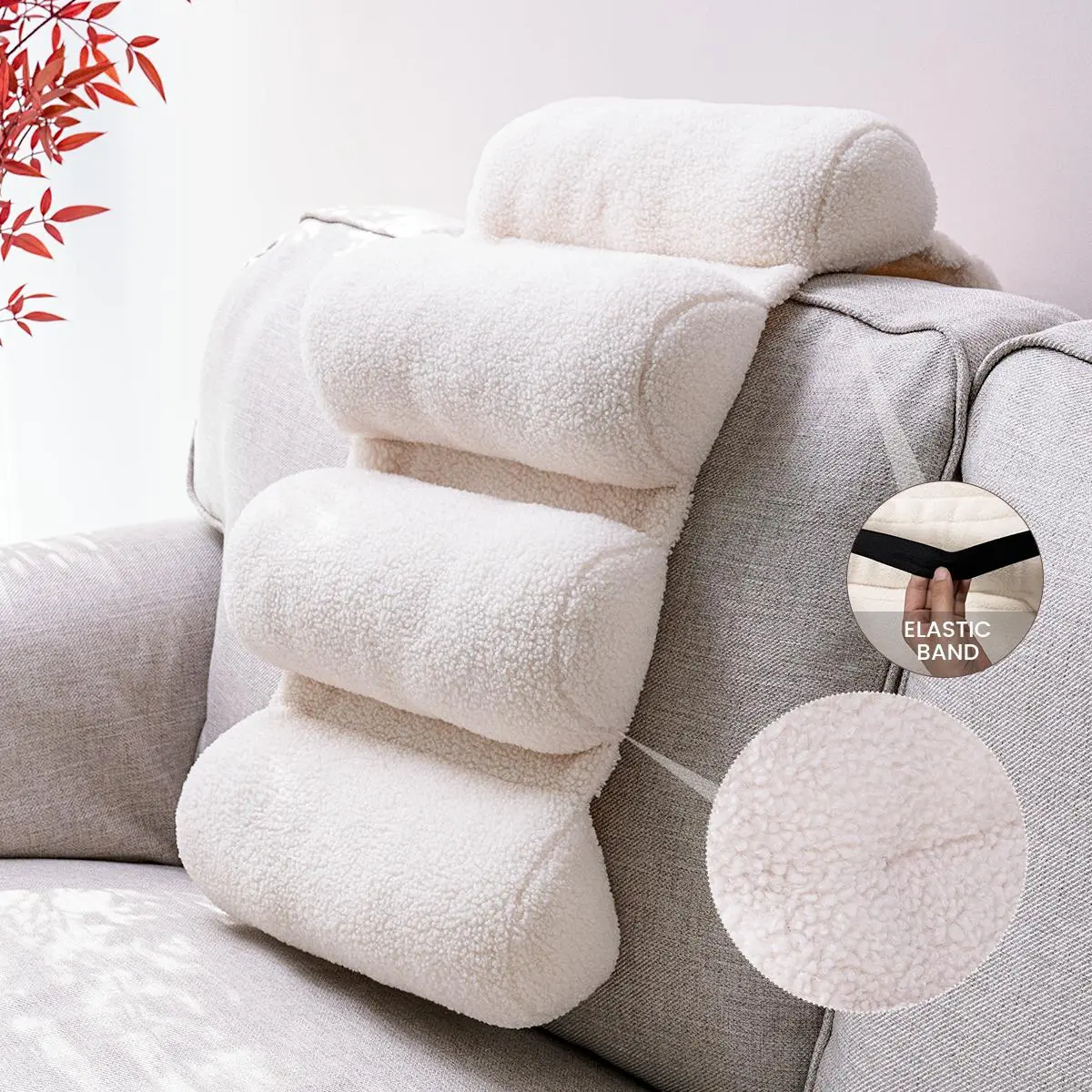 Waist Back Comfortable Pillow (1 Count), Breathable Waist Cushion, Waist Back Soft Cushion for Home & Office Chair, Supportive Bolster, Waist Wedge Bolster
