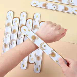 New EID Mubarak Wrist Strap Clap Ring Slap Bracelets Ramadan Decoration For Home 2025 Kareem Islamic Muslim Party Eid Al Adha Gifts Gifts