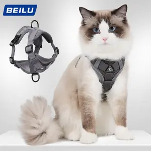 Durable Reflective Cat Vest Harness with Leash, Breathable, Anti-Escape for Small Dogs and Cats, Durable Reflective Harness