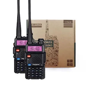 2Pack Baofeng UV-5r Walkie Talkie, Two Way Radio, 5w Amateur Radio, Dual Band, USB Rechargeable, 1800mah Li-Ion Battery, Outdoor Use, Chirp Protocol
