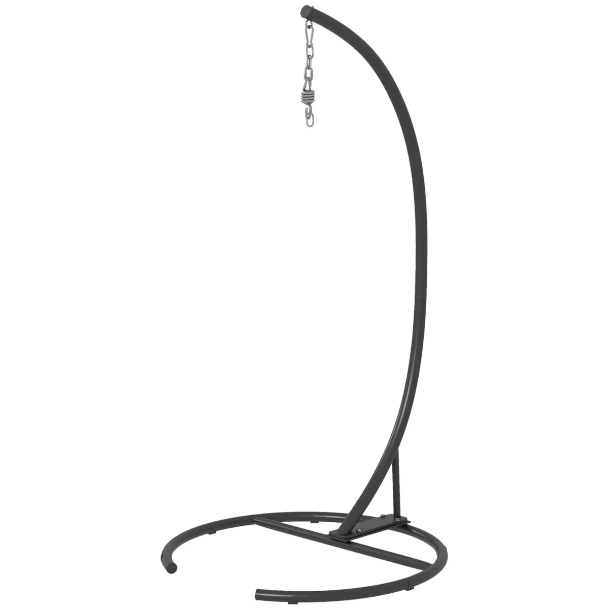 212 Main 84A-327V00BK 40.2 x 76.8 in. Outsunny Hanging Hammock Chair Stand with Round Base, Black