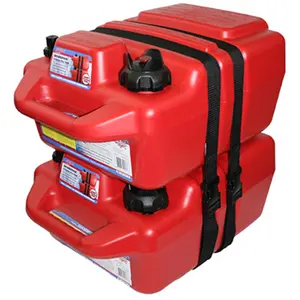 212 MAIN 6gal HDPE Plastic Gas Storage Tank (Model 50052017) - 8.25x13.75x19.5", with Handle Ends, Tie-Down Slots for Automotive & Motorcycle Use