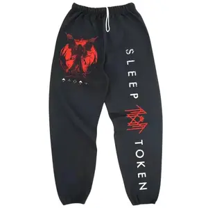 Rock Style Sleep Token Take Me Back To Eden Red Unisex Sweatpants for Running and Sports, Comfortable and Stylish Clothing, All Season Unisex Trouser BSJNO