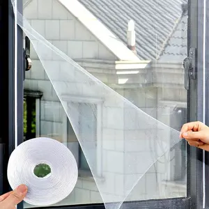 DIY Self-adhesive Window Screen, Window Netting Mesh Curtain, Adjustable Replacement Window Screen, Household Accessories for Home Living Room Bedroom