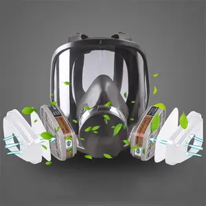 Reusable Full Face Cover, 6800 Respirator Face Mask for Painting, Dust Protection, Chemicals, Car Spray, Sanding & Cutting