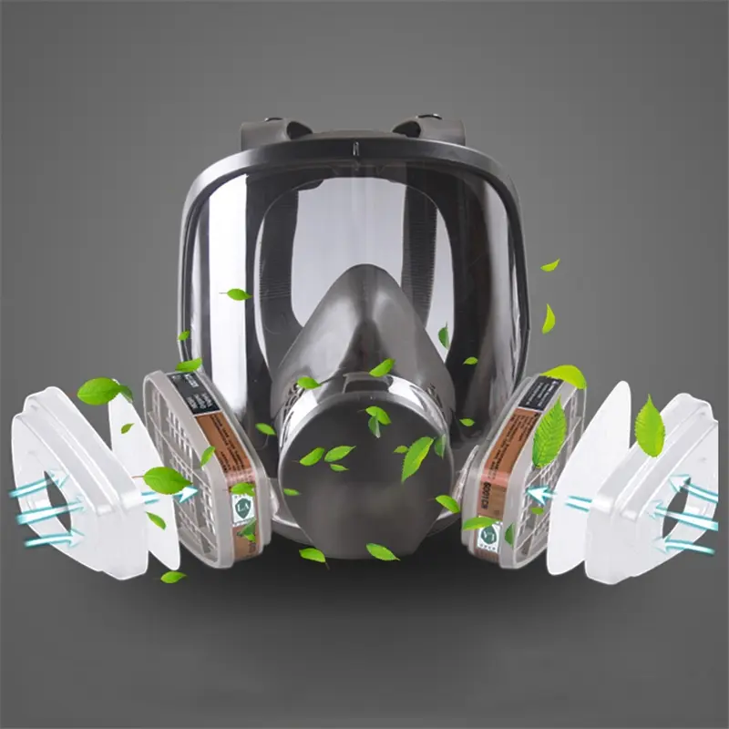 Reusable Full Face Cover, 6800 Respirator Face Mask for Safety Gear, Respiratory Protection, Painting, Dust Protection, Chemicals, Car Spray, Sanding & Cutting