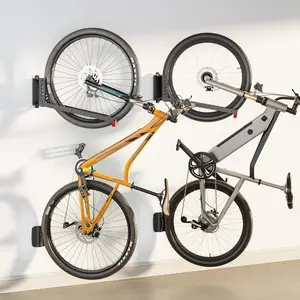 Swivel Bike Wall Mount, No Heavy Lifting Required Bike Wall Mount, Bike Hangers for Garage, Space-Saving Bike Rack Garage, Easy to Load and Unload, Bike Hanger Can Hold Up to 77 lbs