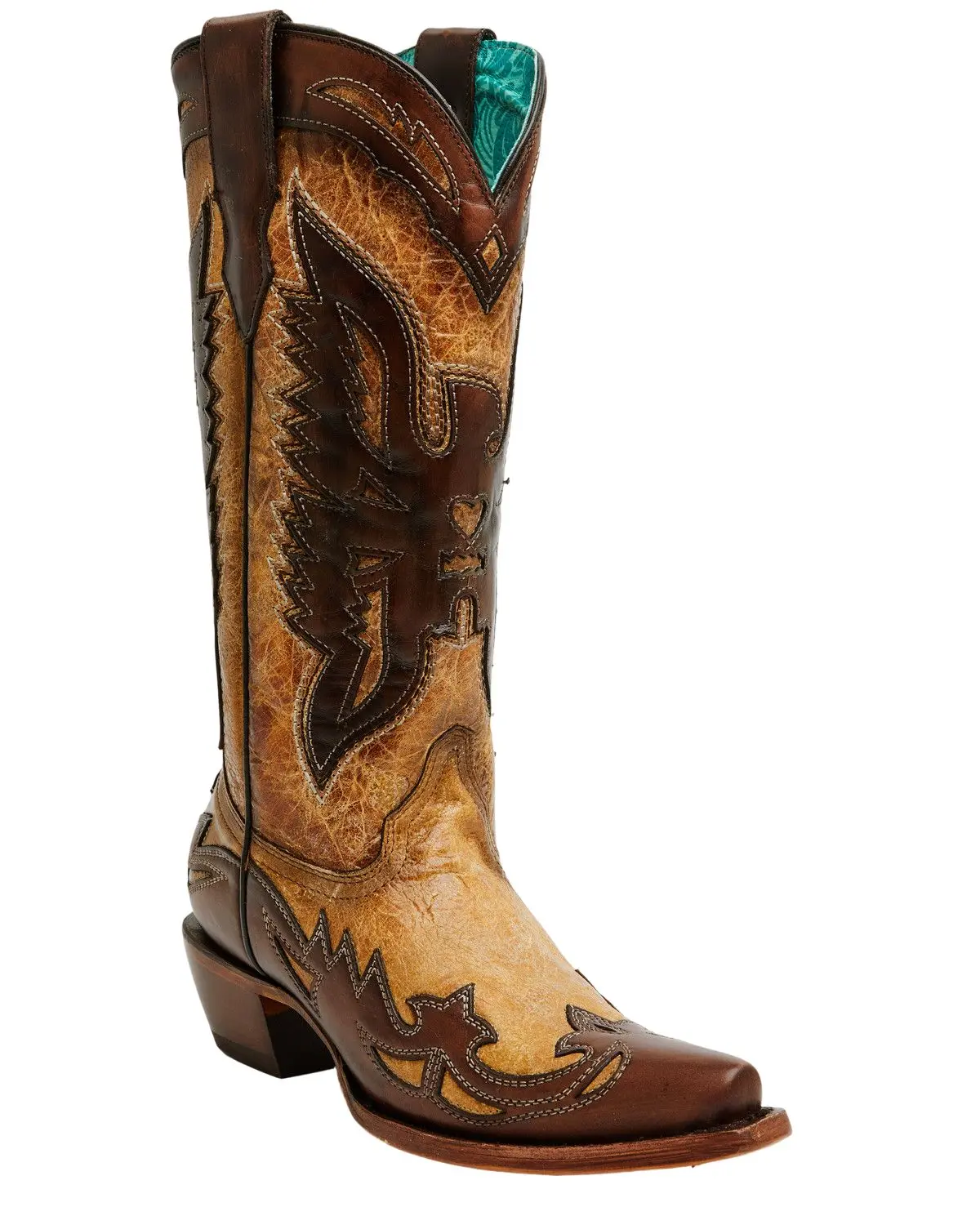 Corral Women's Women'S Eagle Overlay Tall Western Boot Snip Toe - A4889