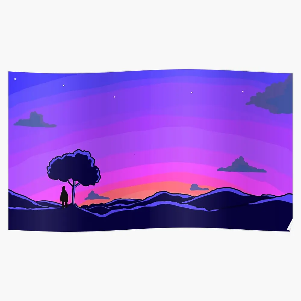 Sassy The Sasquatch Polyester Wall Tapestry - Tree & Colorful Starry Sky Pattern, Home Supplies Wall Tapestries, Christmas-Birthday Gift, Dorm-Home Decoration