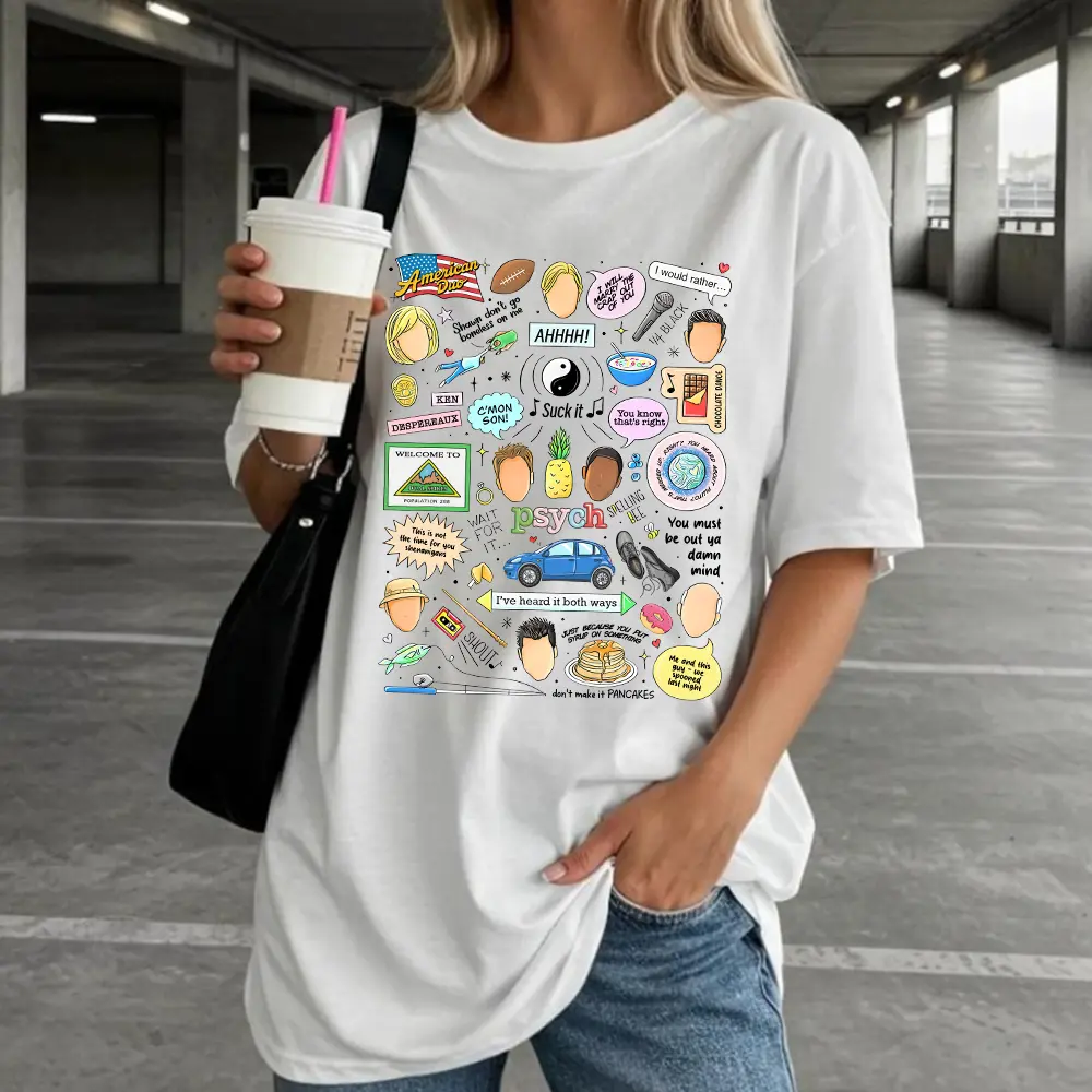 Psych TV Show S&G Shirt 90S Unisex Vintage T-Shirt Sweatshirt Hoodie