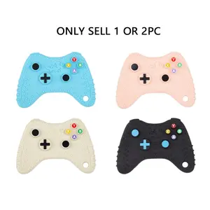 Baby Teether Toy, 4 Counts/set Game Controller Shaped Teething Relief Toy, Soft Chewable Sensory Teether Toy, Soothing Baby Gums Toy