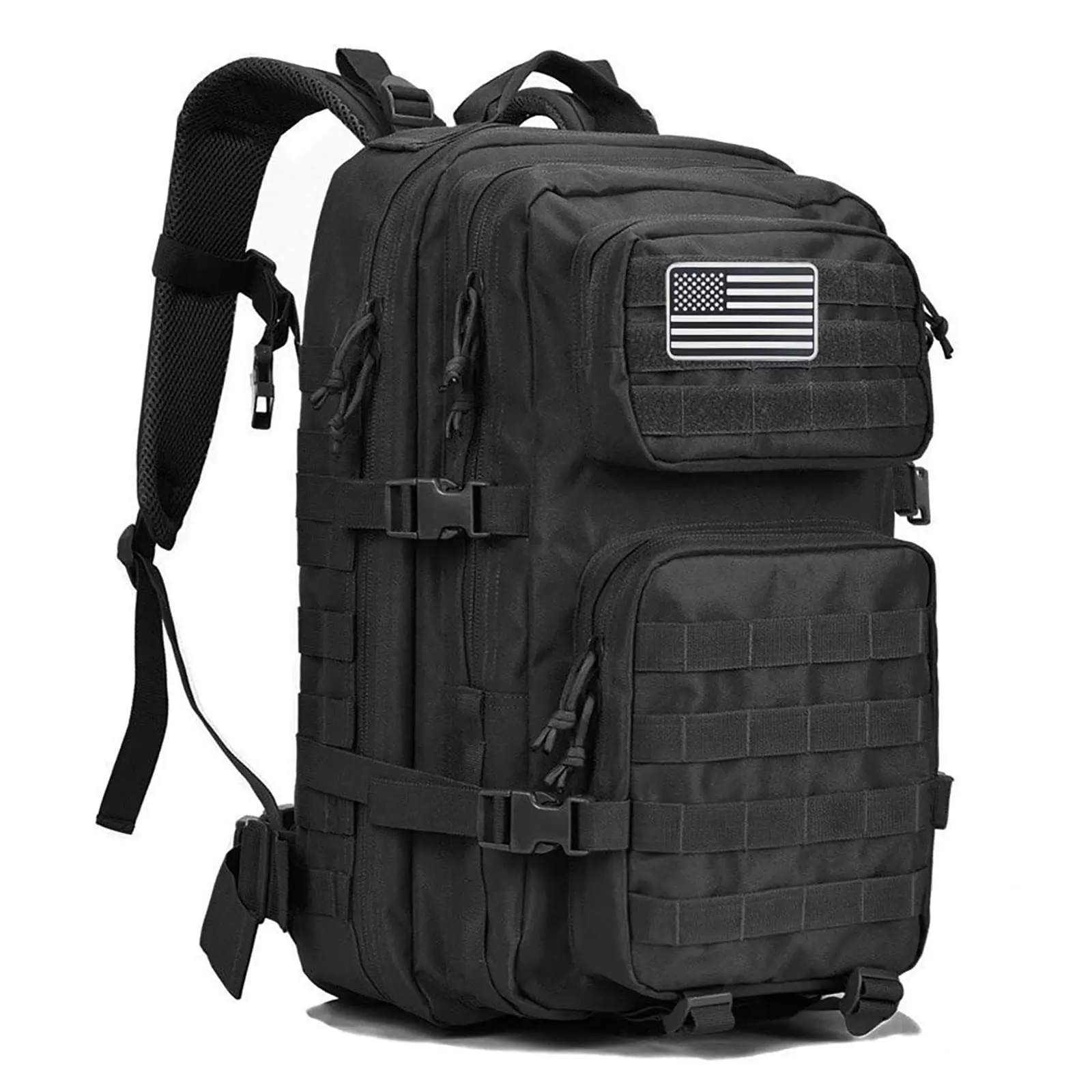 45L Tactical Military Backpack for Men, 3-Day Assault Pack Molle Bug Out Bag, Durable Survival Rucksack for Hiking Daypacks, Gym Bag, Travel, Fishing Rucksackbag, Tactical Backpacks, Lightweight Hydration Backpack,camping essentials