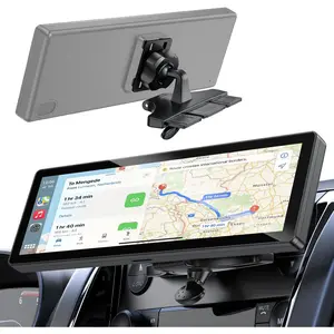 CD Slot Mount for CarPlay Screen 360 °   Rotation Tool-Free Installation Sturdy and Secure Compatible with in-Car Monitors CD Slot CarPlay Mount