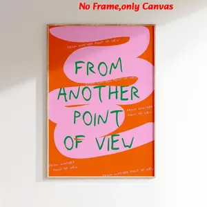 1pc, wall art, vintage poster, modern art saying print, red pink green background poster, bedroom aesthetic, living room decor, apartment decor, housewarming gift, unframed