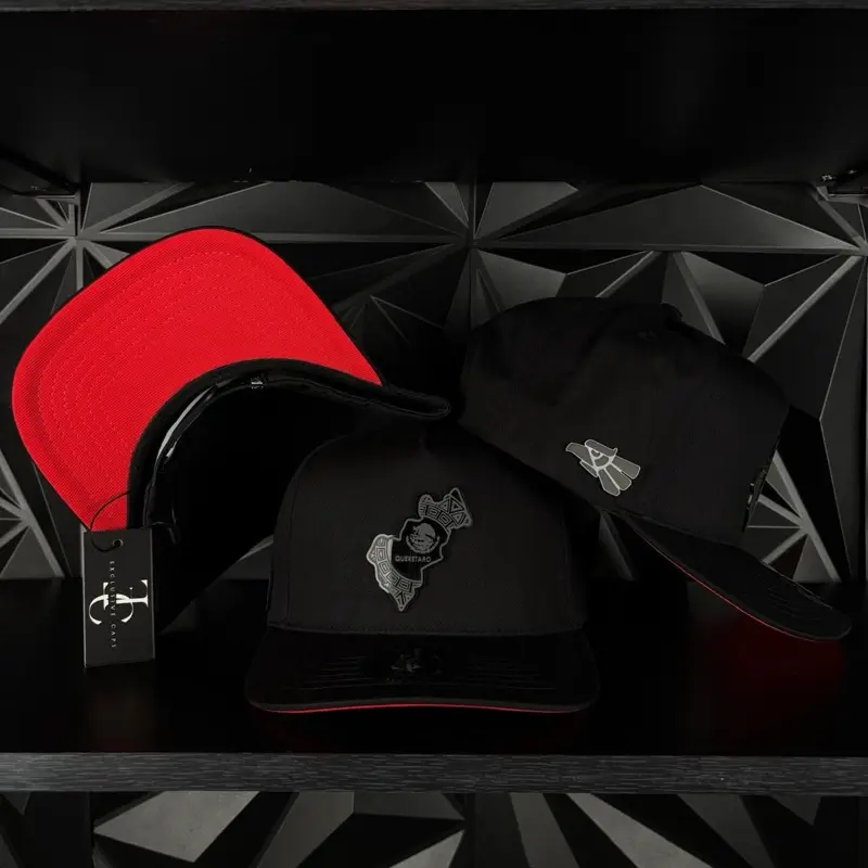 Querétaro México estado SnapBack Hat-Black/Red Visor Cotton Cap