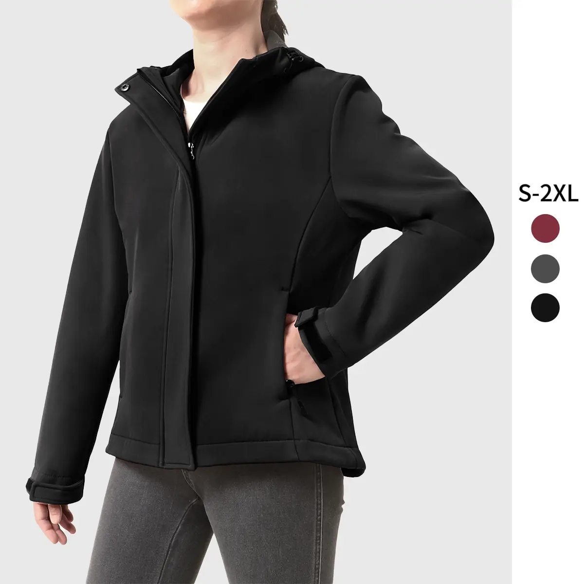 Women's Fleece Lined Jacket Softshell Jacket Lightweight Insulated Jacket G17