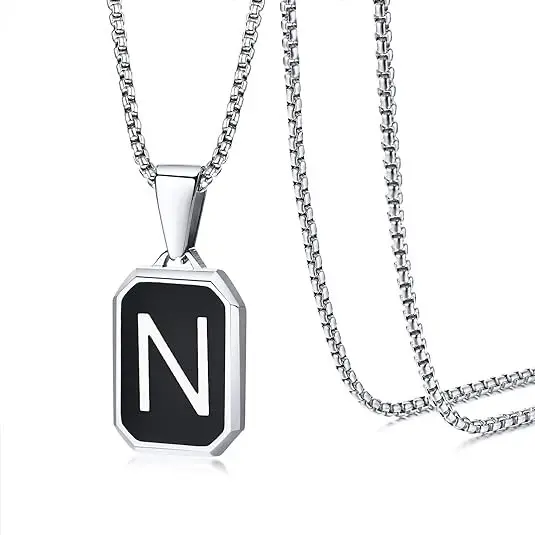 Drip Oil Letter N Necklace