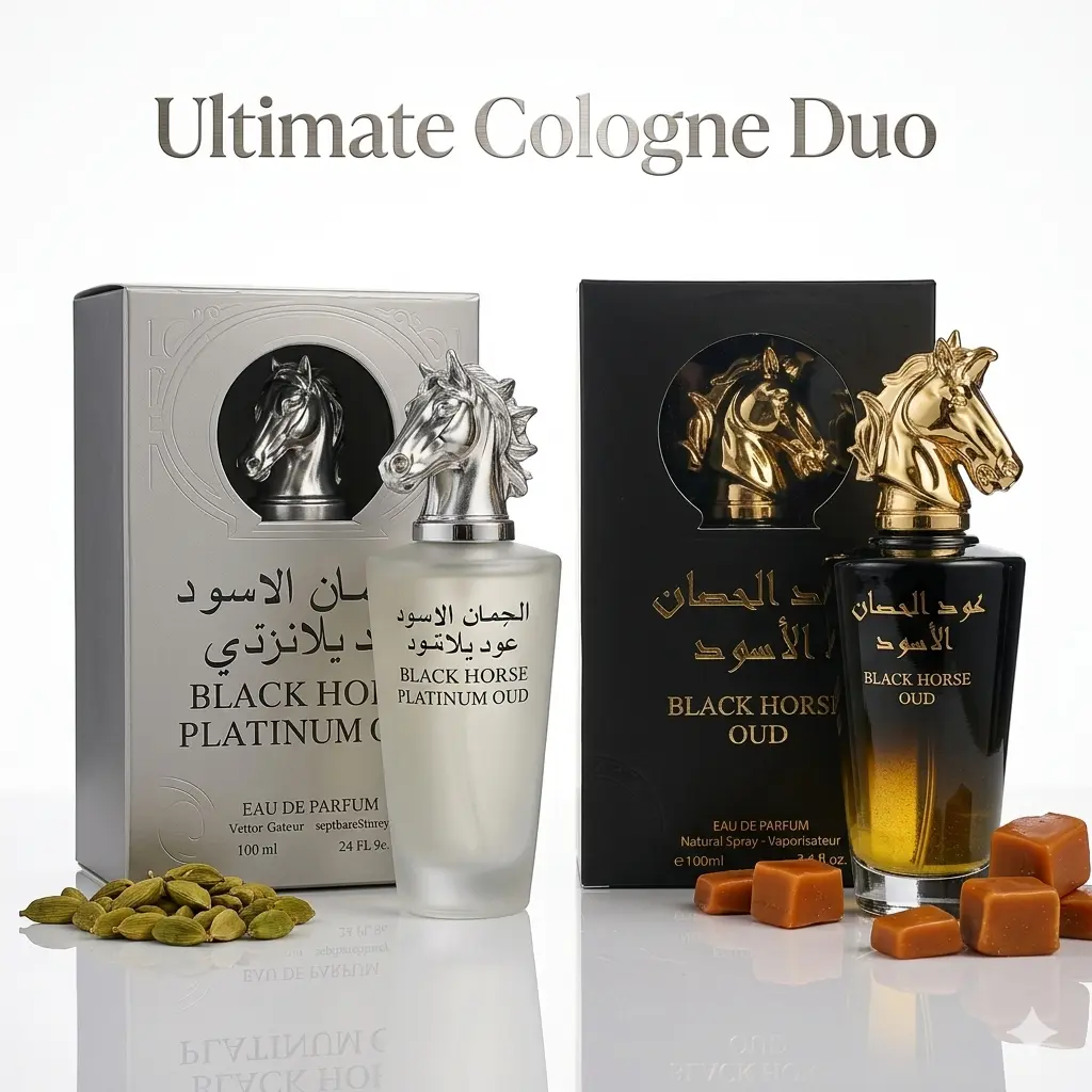 Black Horse Oud Cologne Set - 3.4oz EDP Each - Men's fragrance Set