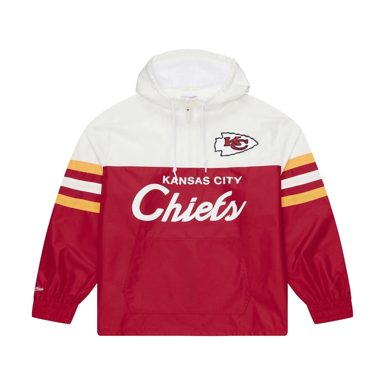 Kansas City Chiefs Red Head Coach Lightweight Anorak Quarter-Zip Windbreaker, Mitchell & Ness